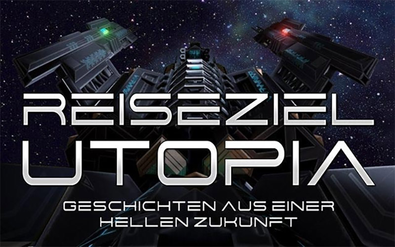 Für eine Science Fiction-Anthologie des deutschen Genre-Verlags Edition Roter Drache wurde ein passendes Buchcover gestaltet und ein Inhaltslayout in Indesign vorbereitet.