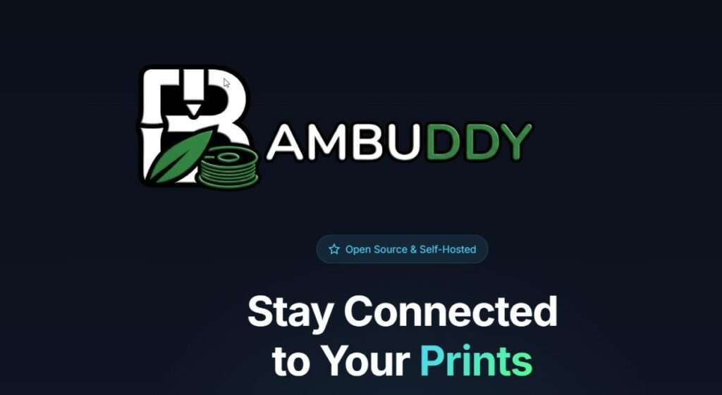 Screenshot Bambuddy-Webseite