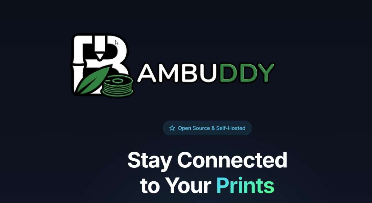 Screenshot Bambuddy-Webseite