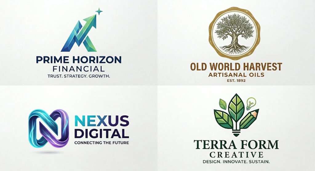 Deko: 4 von Nano Banana erstellte Logos