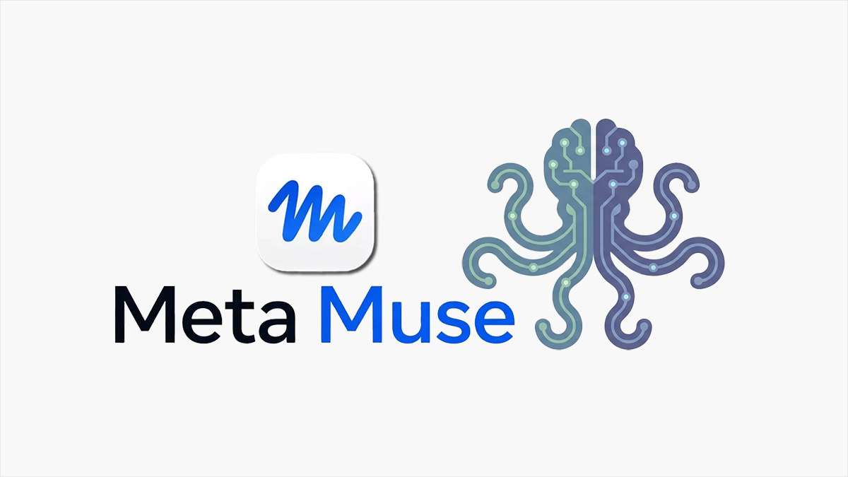 Meta Muse Logo stilisierter Datenkrake rechts daneben